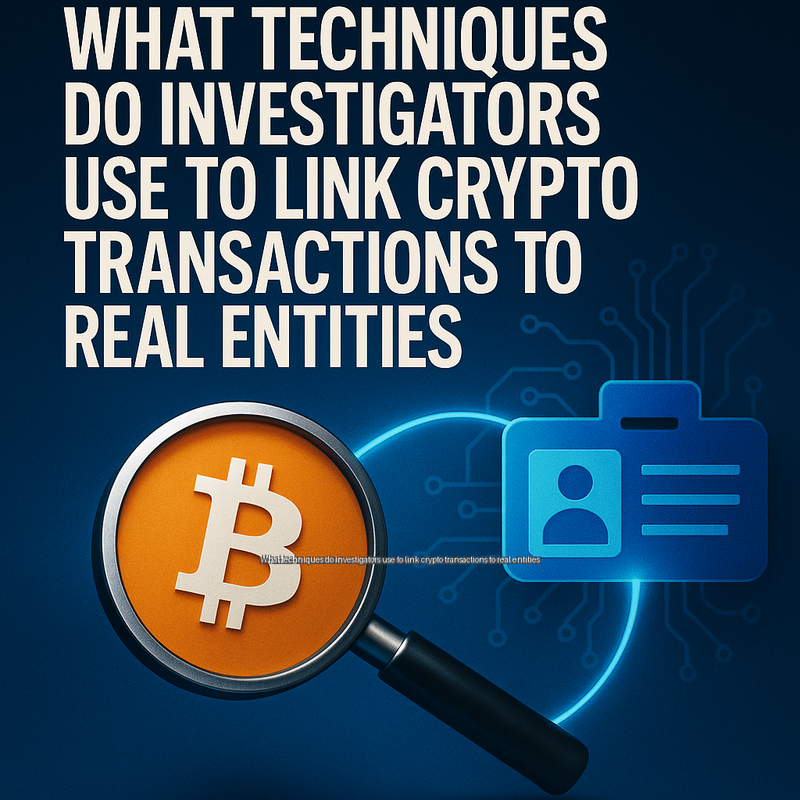 What techniques do investigators use to link crypto transactions to real entities