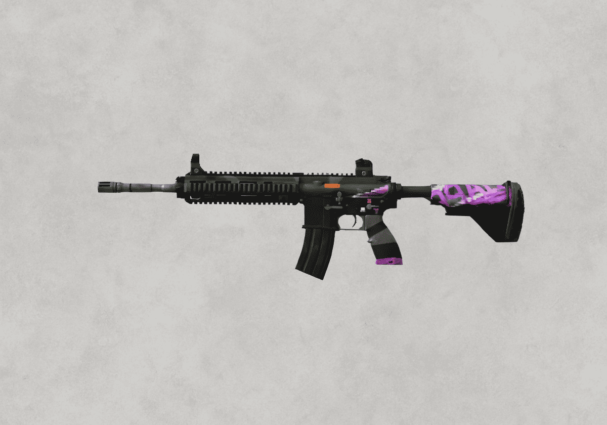 سكن M416 Cyberpunk بنفسجي – ستايل سيبر بانك مستقبلي