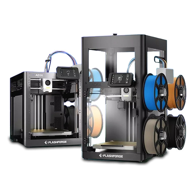 Impressora Flashforge AD5X totalmente fechada com o kit protetor instalado