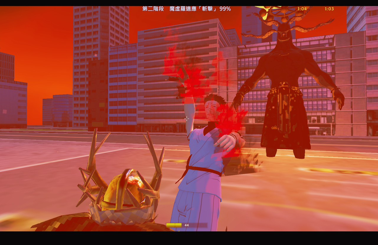 Sukuna using his techniques