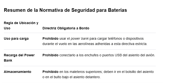 Resumen de la Normativa de Seguridad para Baterías - Restricciones en el equipaje de mano - Foro Aviones, Aeropuertos y Aerolíneas