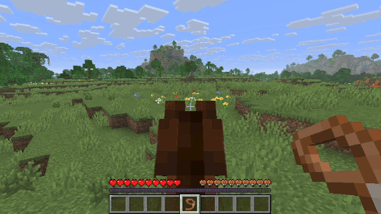 The player constantly jumps on the horse