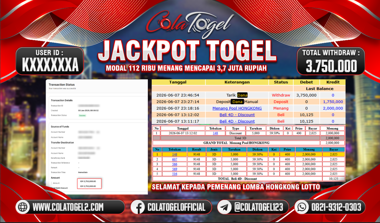 JACKPOT HONGKONG LOTTO!!