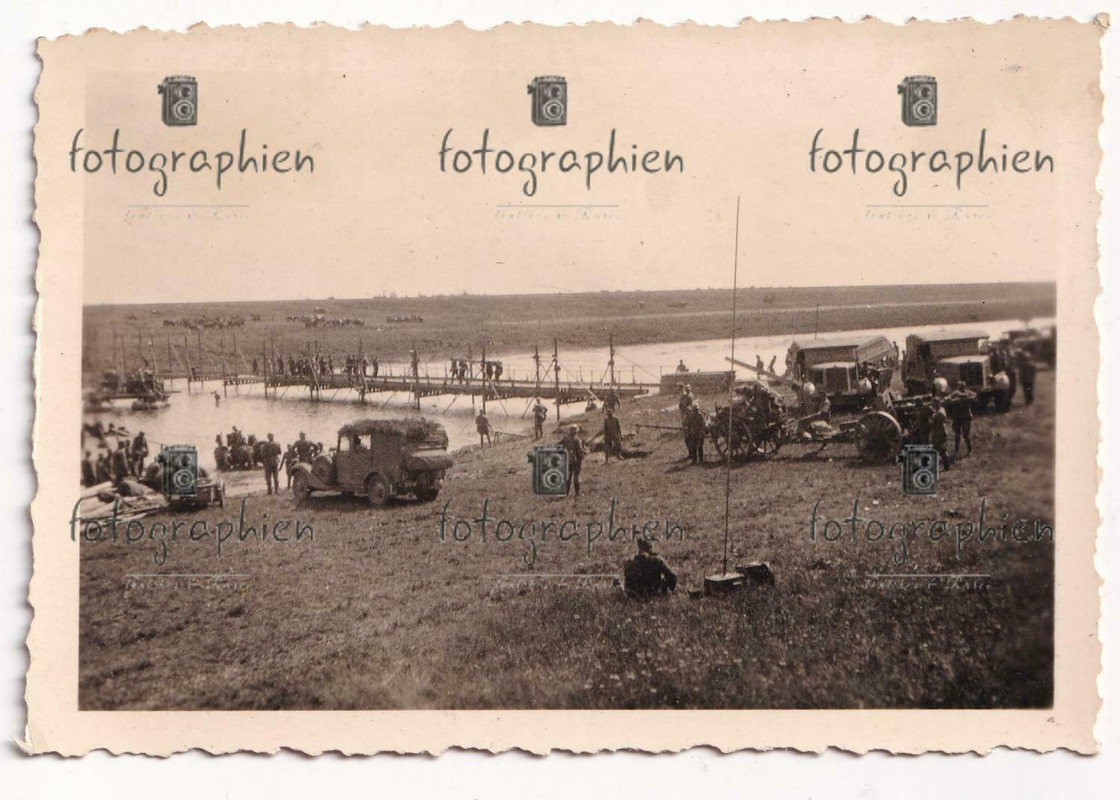 org. Foto Russland Nord Pionier Brücke Fluss Übergang 1941.