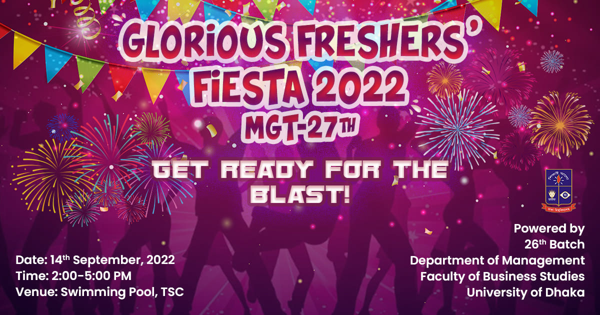 Digital Banner for "Glorious Freshers' Fiesta 2022"