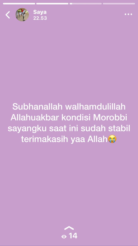 Insta story istri pertama ustaz Arifin Ilham