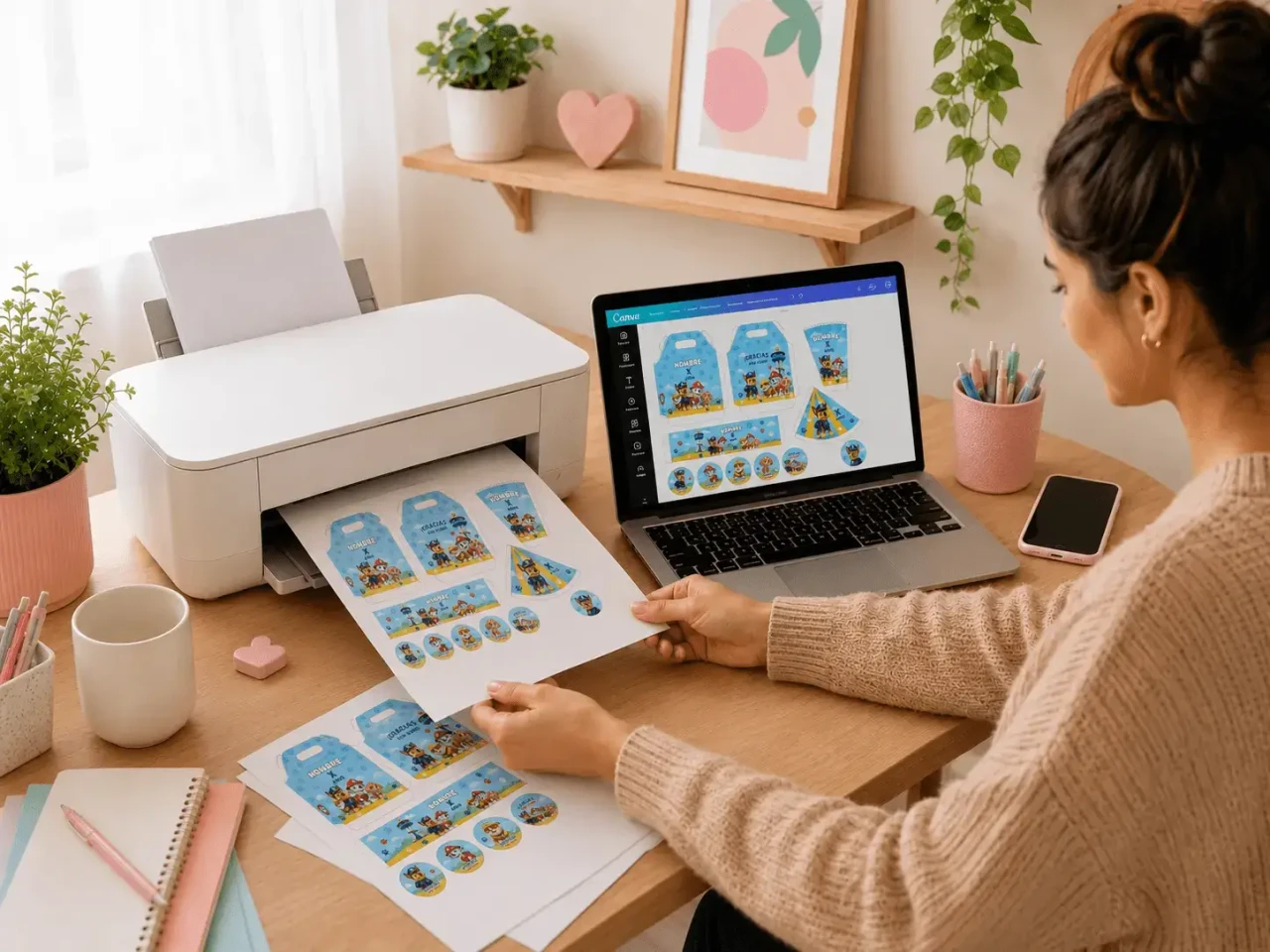 Print and assemble decorations