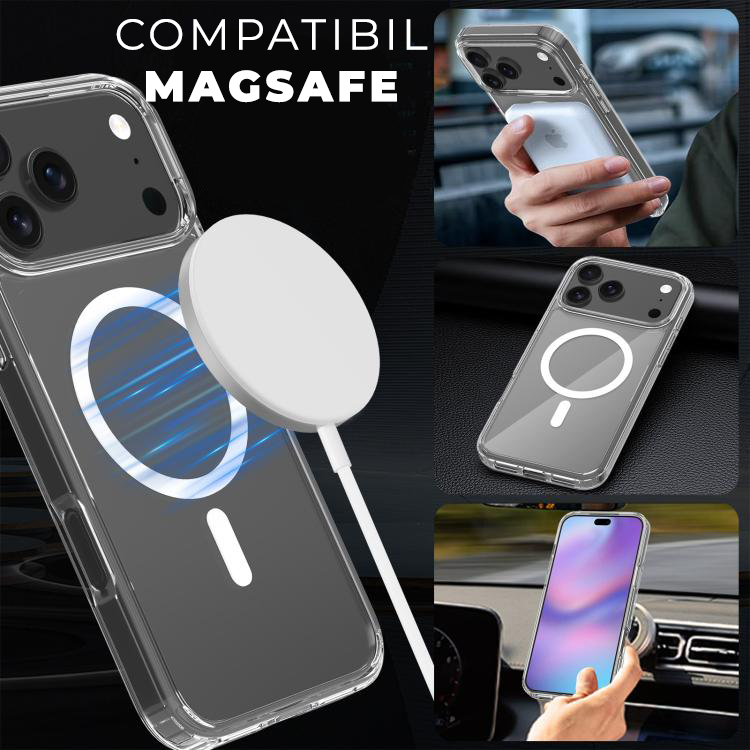 Husa pentru iPhone 17 Pro Daden® MagSafe, Clear Case, Atasare Magnetica, Antisoc, Calitate Premium, Transparent EDA008013404 A 3