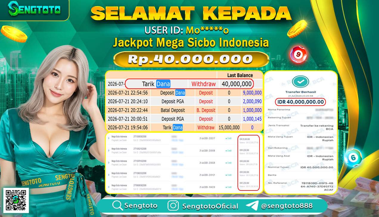 BUKTI PEMBAYARAN SLOT MEGA SICBO INDONESIA