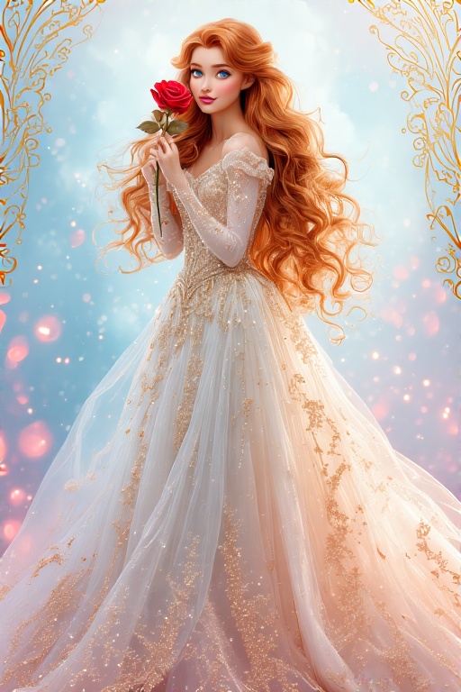 A-beautiful-Disney-style-princrr