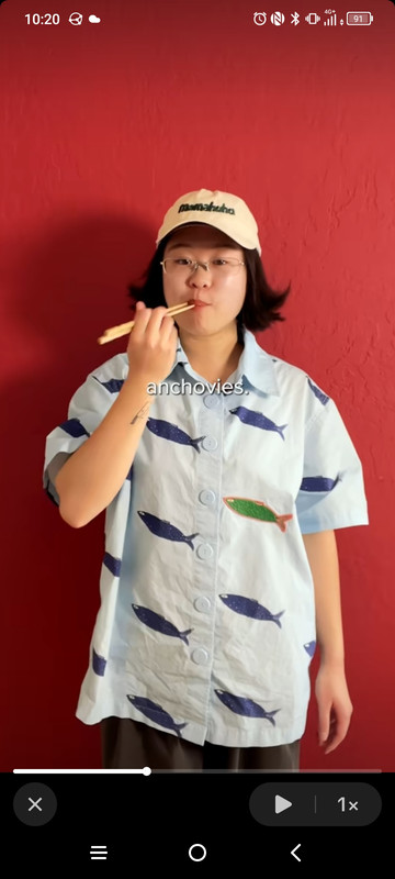 Mei with the cute shirt.