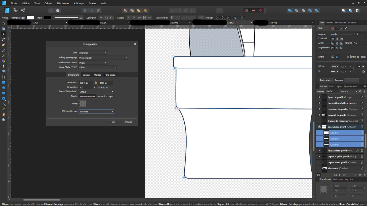 avant retrecissement