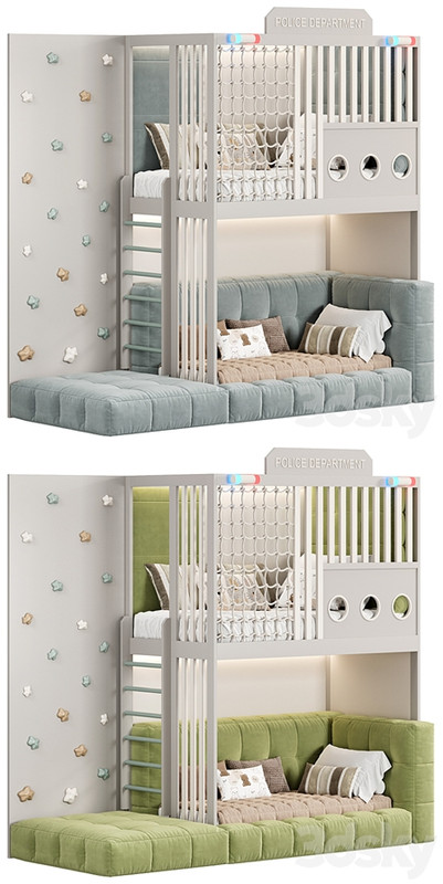 Designer two-level bed Kids room