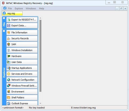 MiTeC Windows Registry Recovery 3.1.1