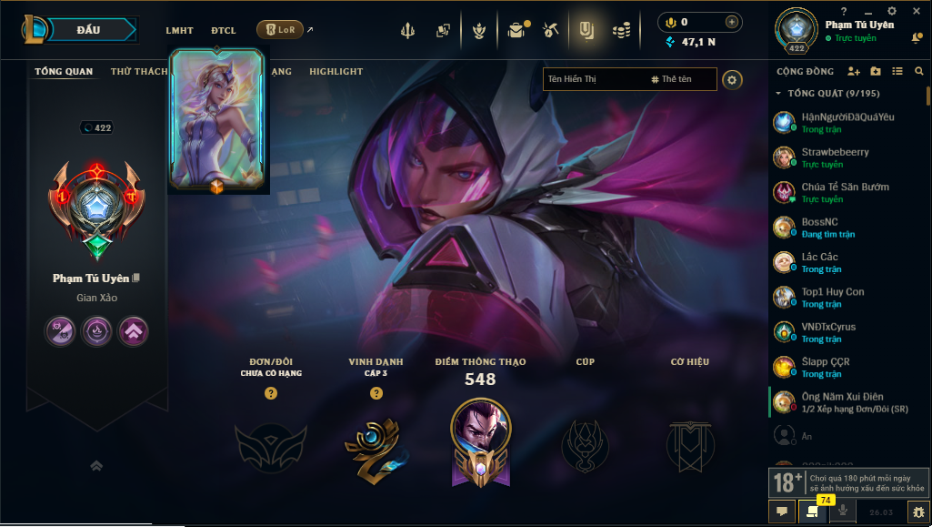 Acc LMHT # - Không Khung