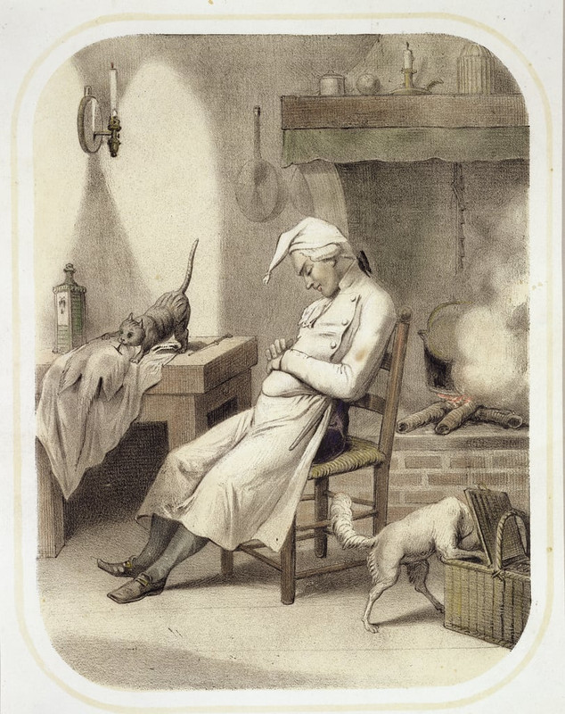 Louis-Leopold-Boilly-Sloth-in-the-Kitchen-from-a-series-of-prints-depicting-the-Seven-Deadly-Sins