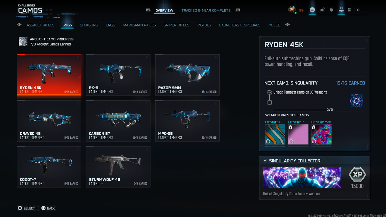 3 Singularity SMGs
