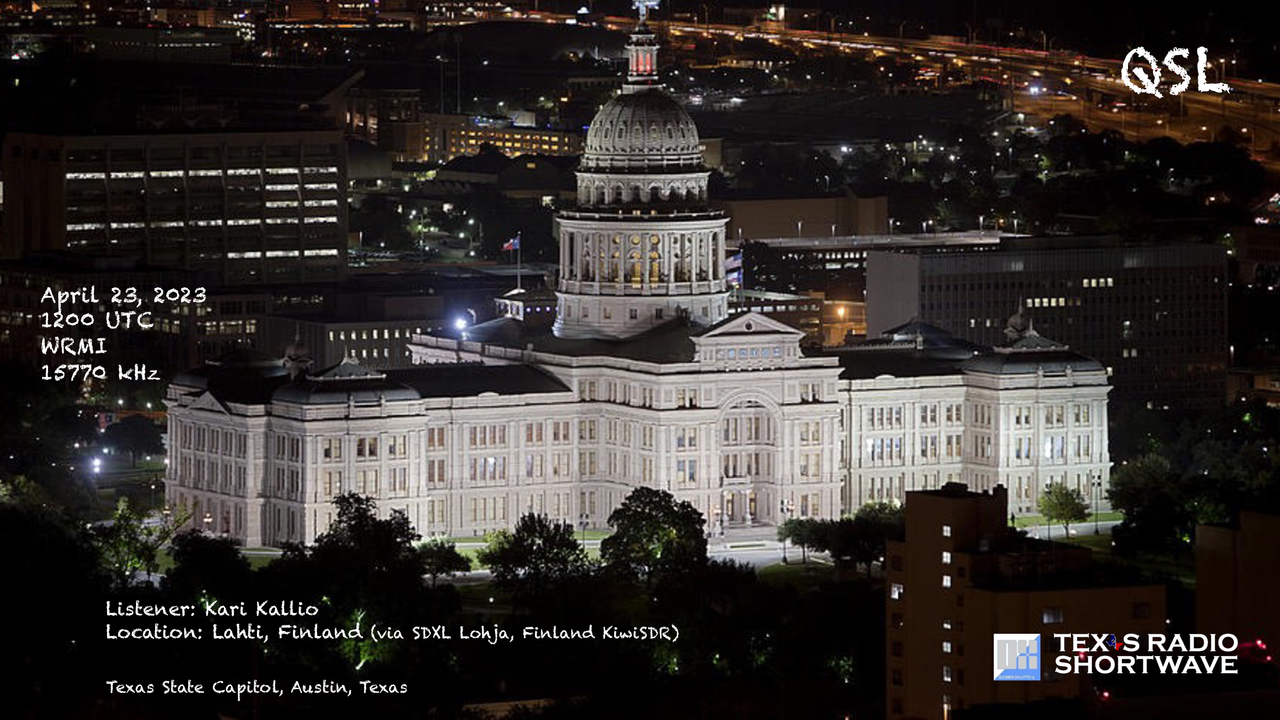 TRSW - Texas Capitol #3 (15770 kHz) QSL_WRMI - Kallio