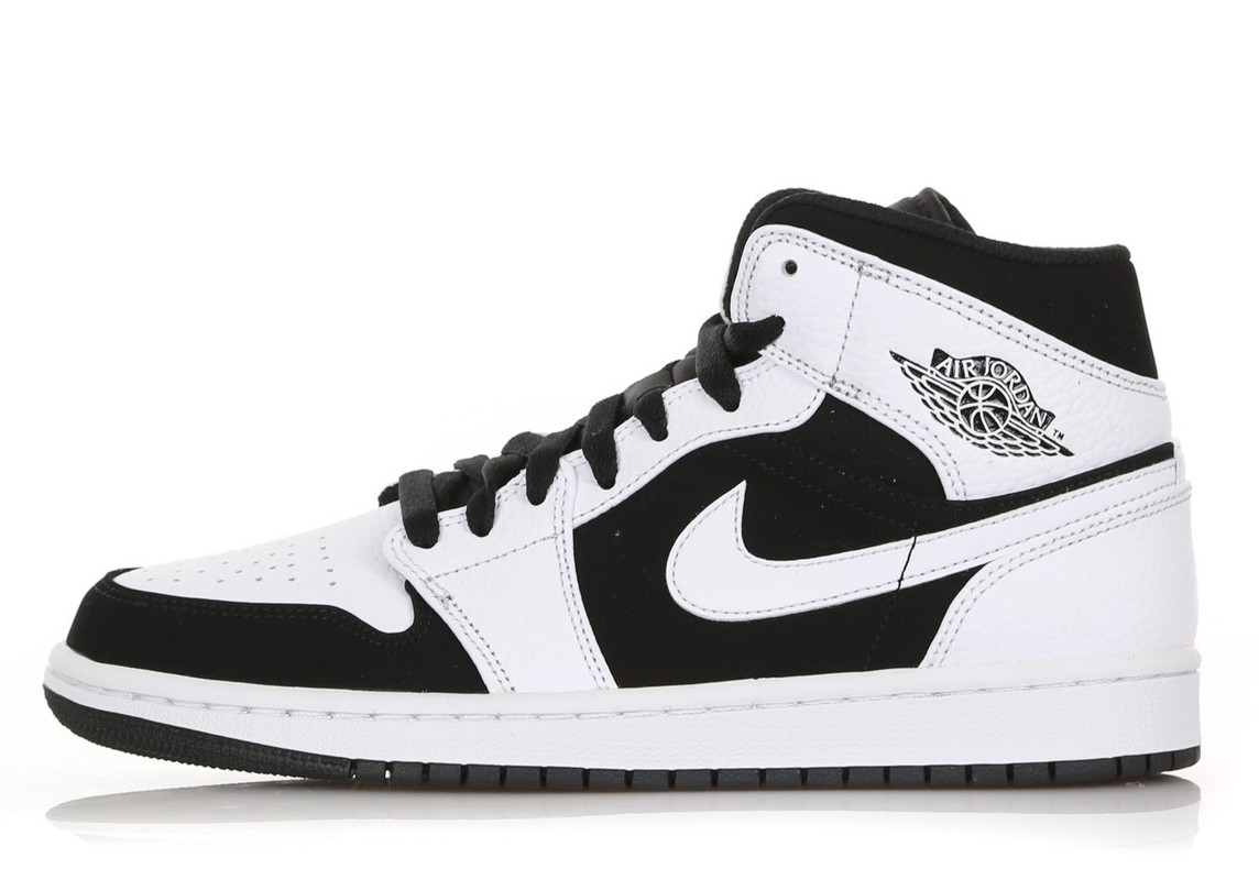Nike Air Jordan 1 Mid White Tuxedo