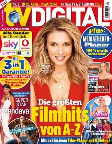 Cover: Tv Digital Xxl 14 Tage Tv und Streaming vom 12  April 2024