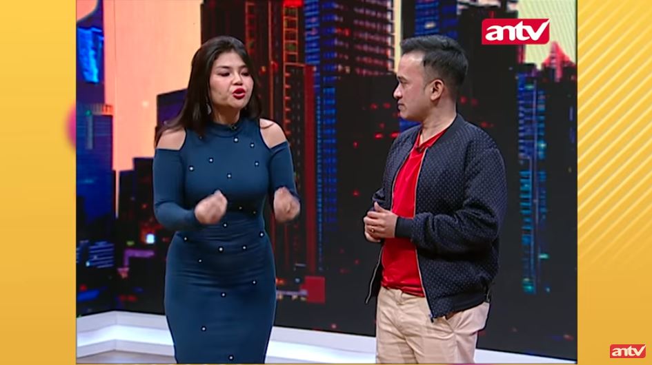 Rosa Meldianti dan Ruben Onsu dalam segmen Betis Pesbukers