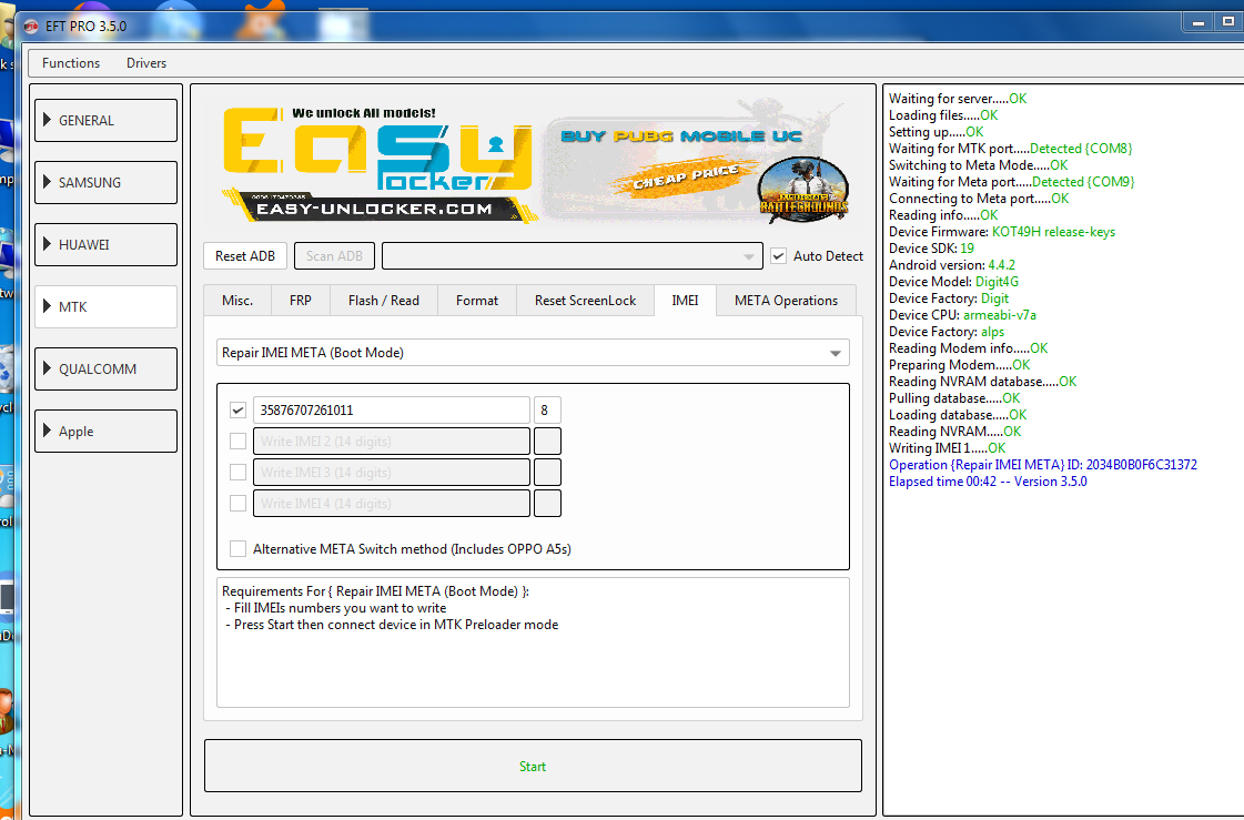jazz digit 4g imei reapair done