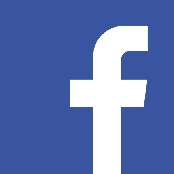 Facebook logo - clicking will take user to Facebook page