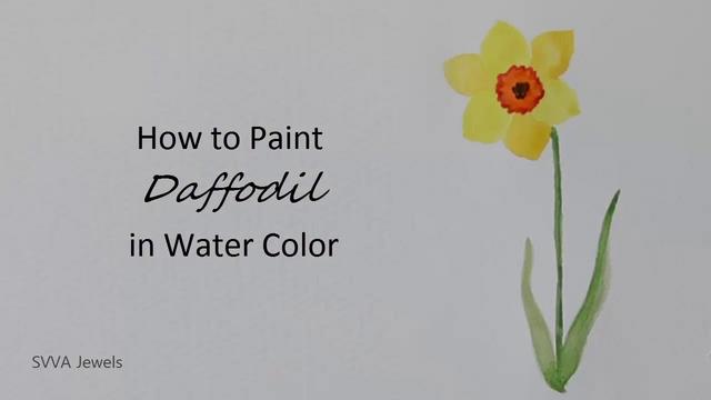 How to Paint Easy Watercolor Daffodils