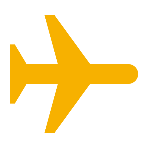 icone de avião amarelo