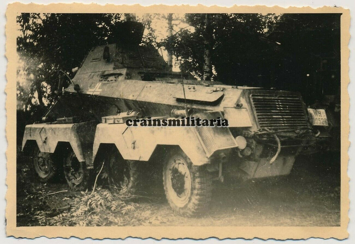 Orig. Foto 8-Rad Panzerspähwagen Panzer SdKfz in Russland 1941