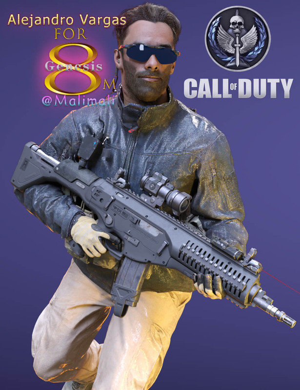 COD Alejandro Vargas And Outfit For G8M Free Daz 3D Models