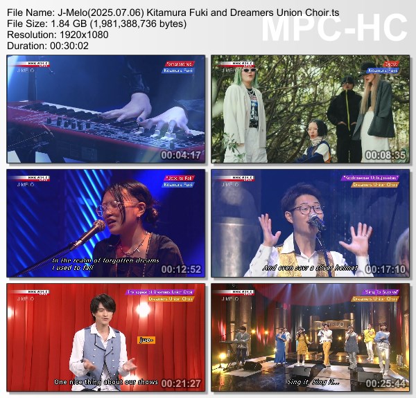 [TV-Variety] J-MELO – 2025.07.06 Kitamura Fuki and Dreamers Union Choir