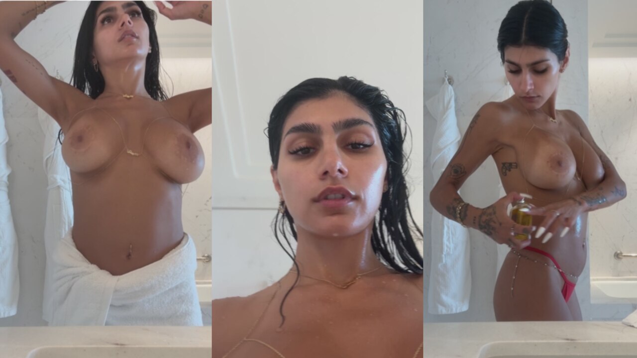 Mia Khalifa Post Shower Routine Video Leaked