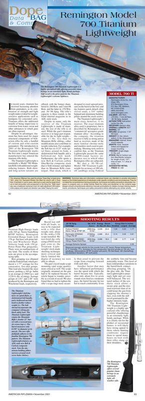 REMINGTON 700 TITANIUM ARTICLE
