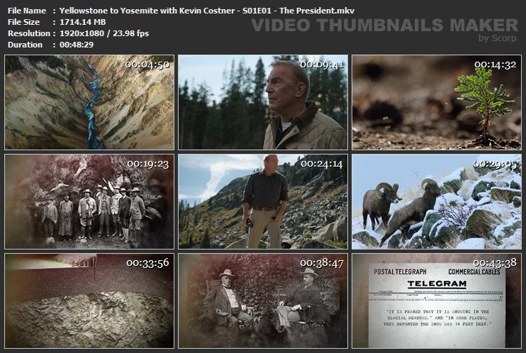 Yellowstone to Yosemite with Kevin Costner - S01E01 - The President.mkv