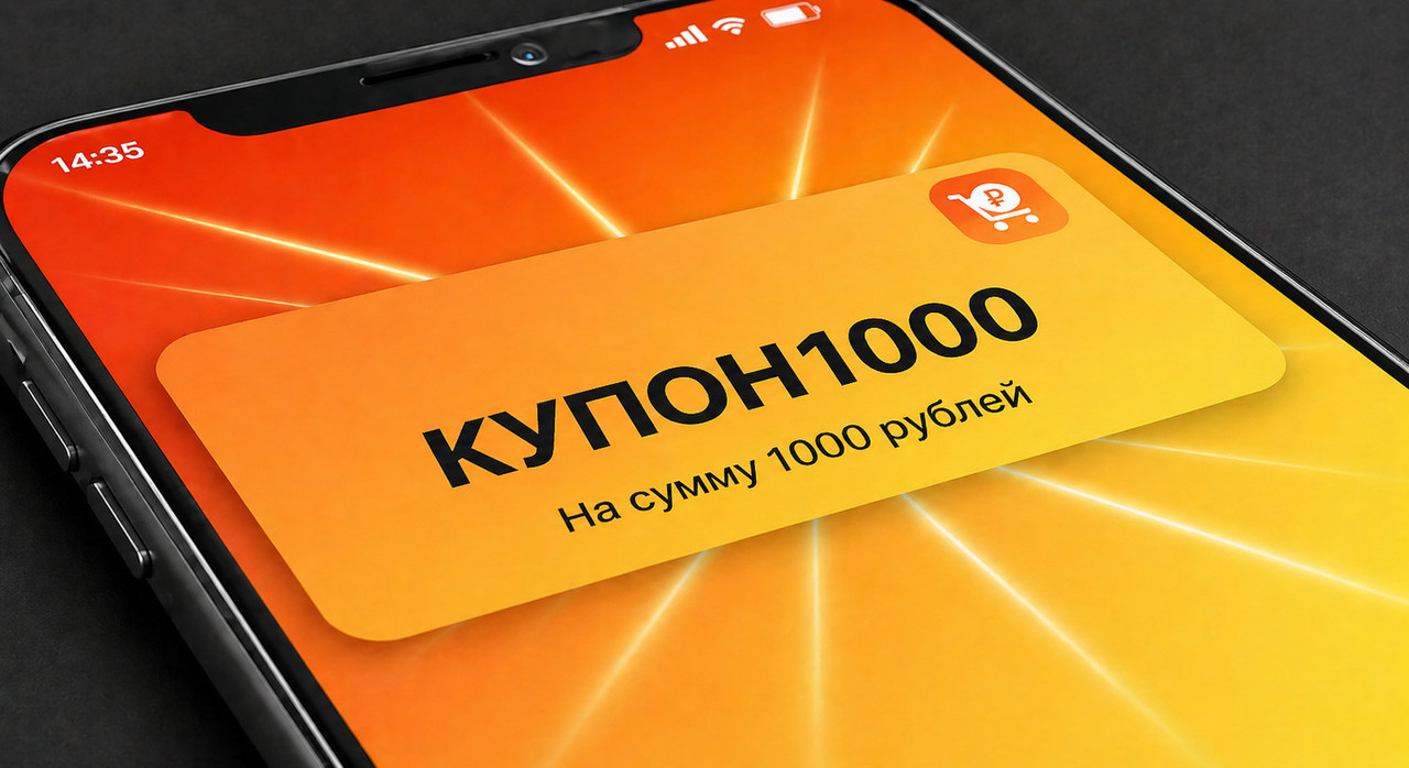 Пример купона на 1000 рублей
