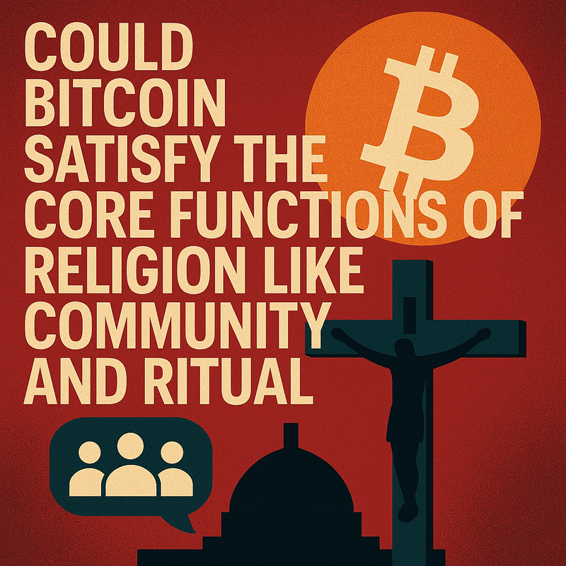 Could Bitcoin satisfy the core functions of religion like community and ritual