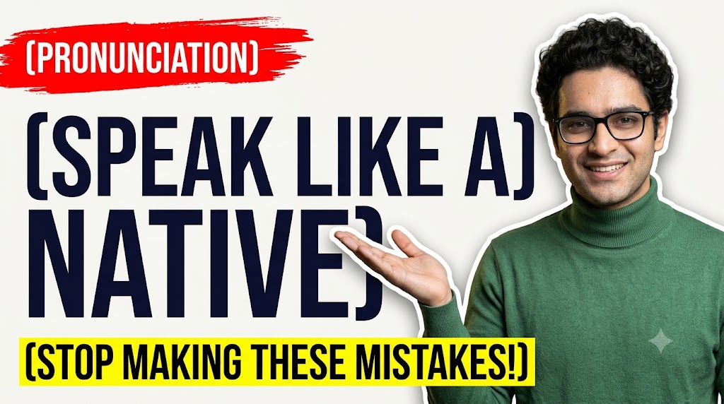 AI-generated example result for the youtube-thumbnail prompt: Speak Like A Native Thumbnail – Pronunciation & Language Learning Design AI YouTube Thumbnail Prompt