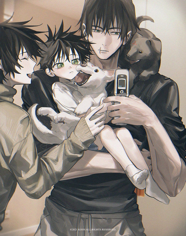 __fushiguro_megumi_fushiguro_touji_and_megumi_s_mother_jujutsu_kaisen_drawn_by_k00s__03e2aa78ec2d812