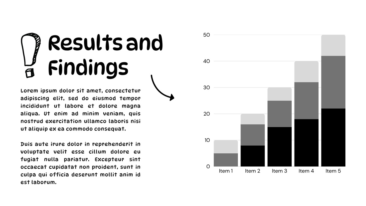 Black and White Playful Illustrative Fun Simple Project Presentation