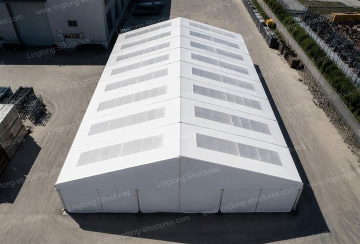Industrial warehouse tent for factory and workshop storage