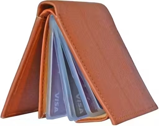 Brown Album Style Card Holder Slots PU Leather Wallets For Men | PU Leather Wallet For Men | Money Purse For Men | Wallet Men | Men Wallet | Gents Wallets | Wallet For Men Pack of 2.(W105)
