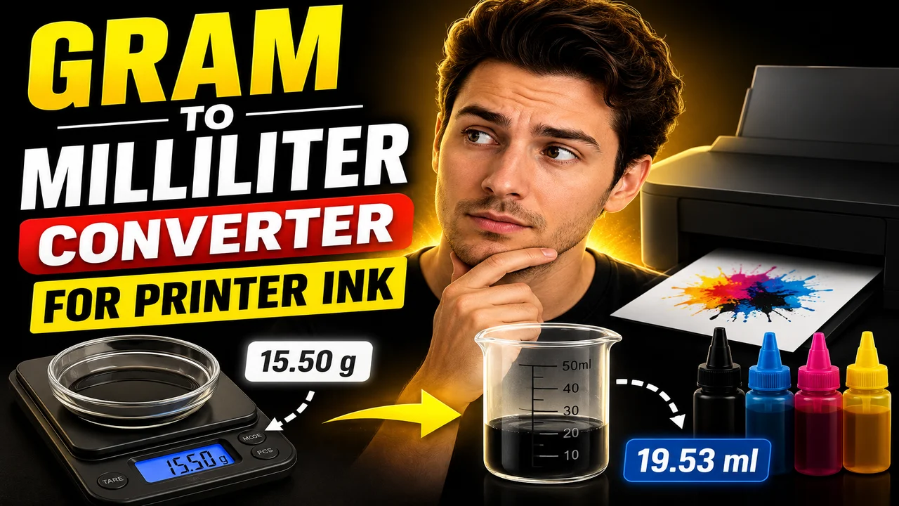 Gram To Milliliter Ink Converter