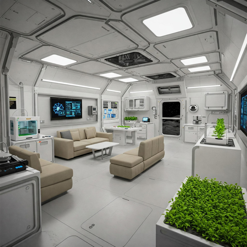 Conceptual rendering of a pressurized lunar habitat designed to withstand meteorite impacts.