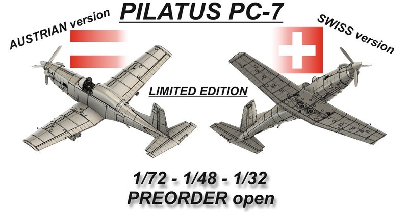 1/48, 1/72 & 1/32 - Pilatus PC-7 Turbo Trainer by Wolf 3D