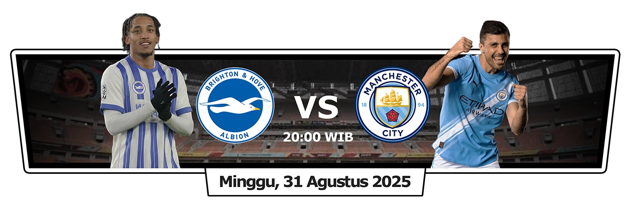 pekan 3 liga inggris 2025 Brighton vs Manchester City