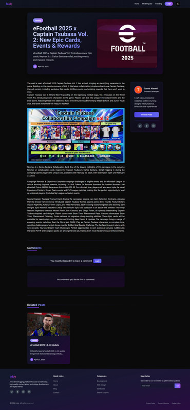 Blog Details Page Screenshot