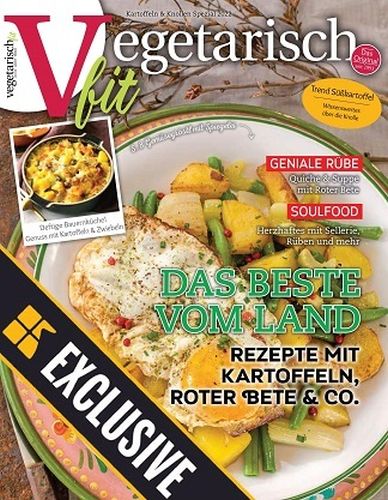 Cover: Vegetarisch fit Magazin Herbst Spezial Kartoffeln & knollen 2022