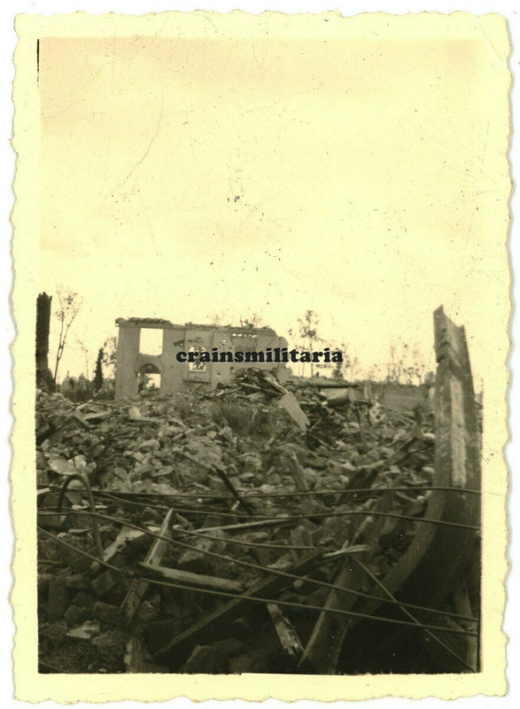 US Foto zerstörtes JÜLICH Ruhr b. Aachen Düren Hürtgen 1945