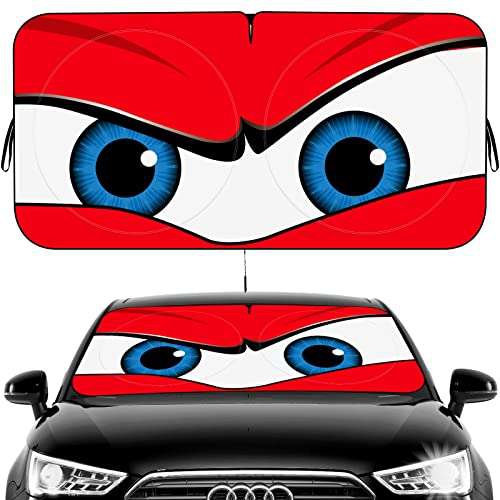 Amazon: Parasol para parabrisas de coche angry eye red large